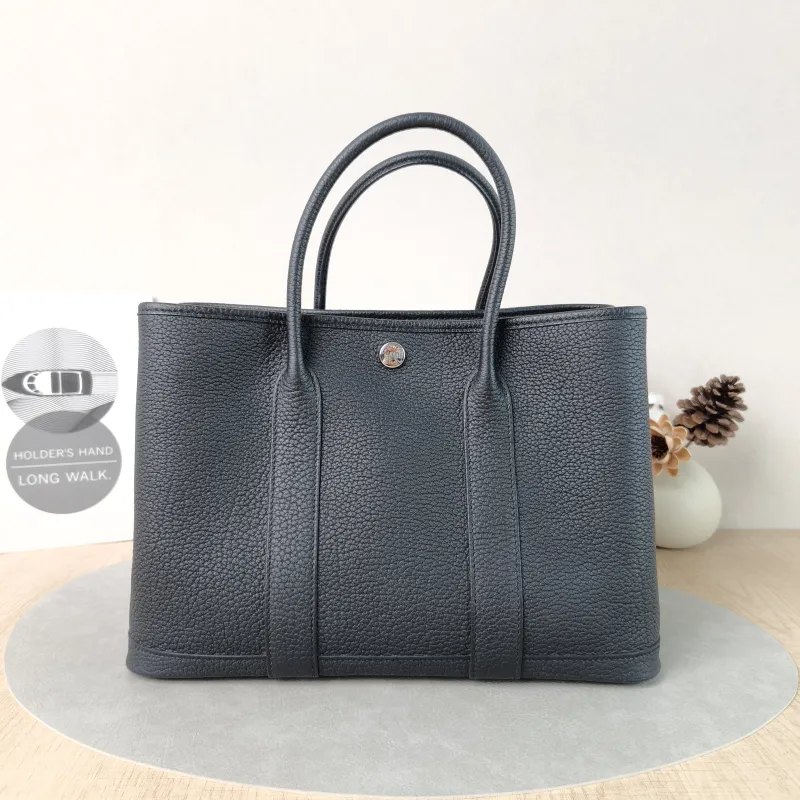Hermès Top Handle Bag Garden Party 30 30Black Negonda Calfskin Medium30 × 13 × 21 cm