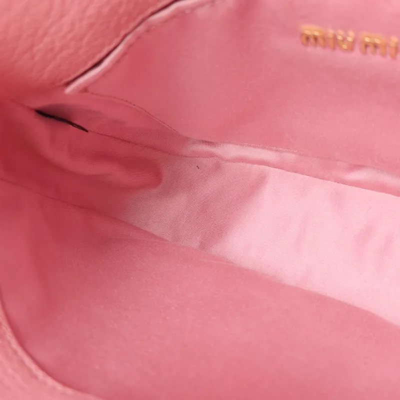 Miumiu Shoulder Bag Shoulder Bag Pink Calfskin 22 × 5 × 17 cm — detail view 3 of 9
