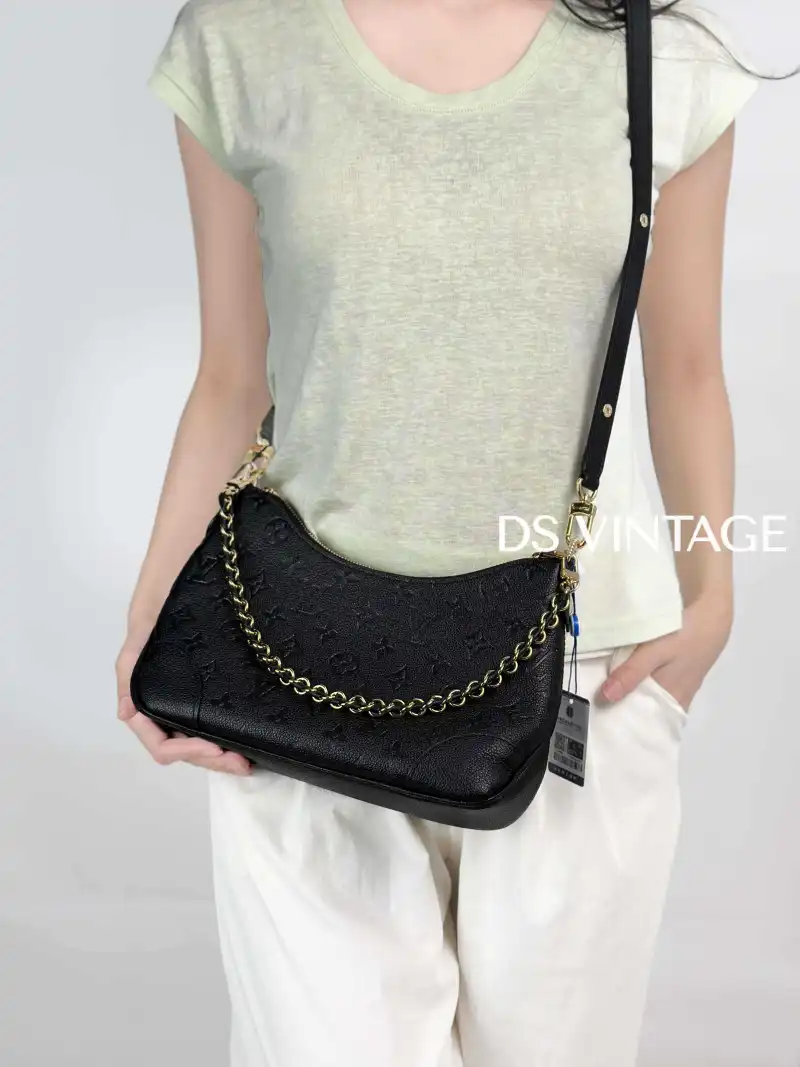 Louis Vuitton Crossbody Bag Boulogne Black Empreinte Embossed Calfskin Small 26 × 9.5 × 16 cm — on-model view 3 of 3