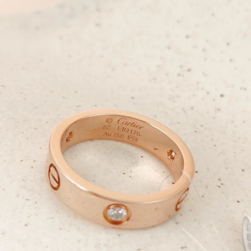 CARTIER Ring Love Collection Ring Rose Gold Diamond18KR ose Gold Edition 62 — cover view 3 of 8