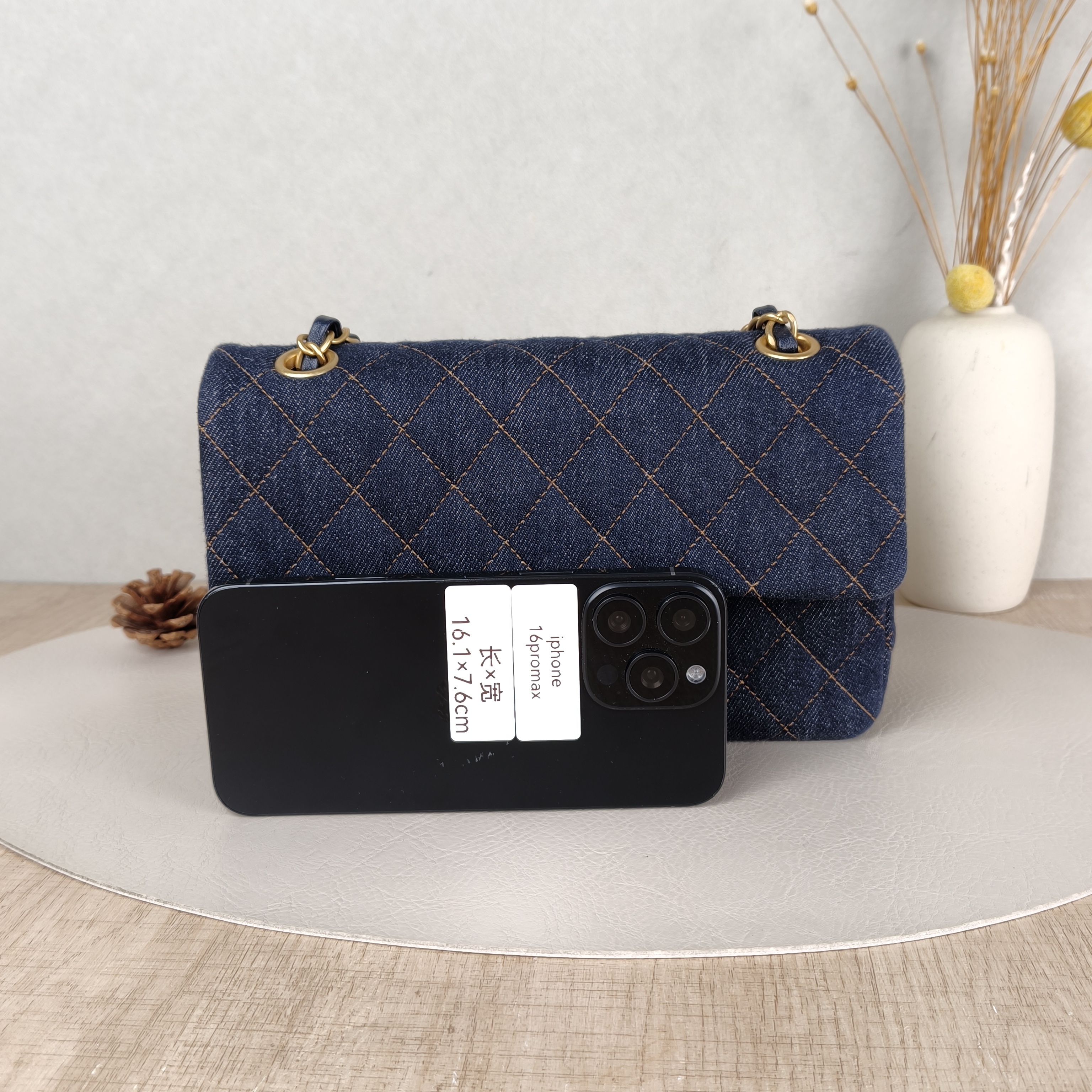 Chanel Crossbody Bag Classic Flap CF Navy Small23 × 6 × 14.5 cm — cover view 4 of 5
