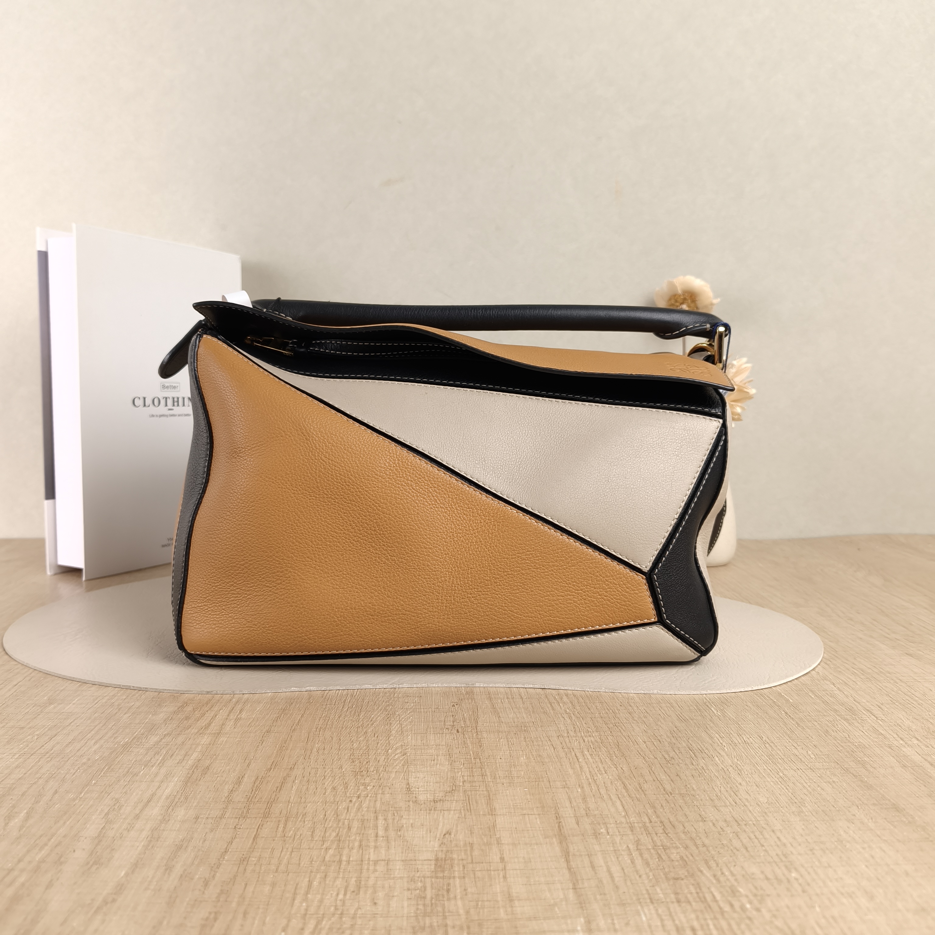 LOEWE Crossbody Bag Puzzle Colorblock Calfskin Large33 × 15 × 22 cm