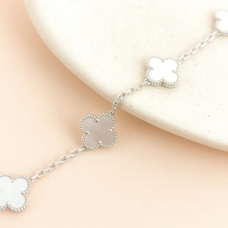 Van Cleef & Arpels Bracelet Alhambra Alhambra Collection Five-Motif Bracelet Pearl · White Mother-of-Pearl 18KW hite Gold Pearl Vintage Small 1.5 ×… — cover view 3 of 8