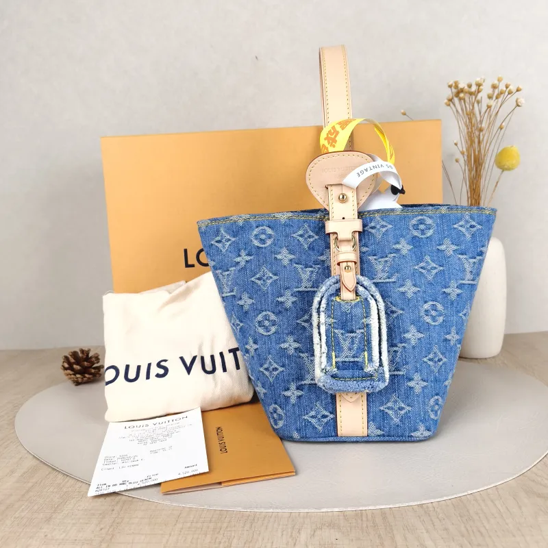 Louis Vuitton Top Handle Bag ALL IN BB Blue BB16 × 12 × 18 cm — cover view 4 of 6