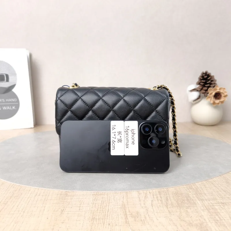 Chanel Crossbody Bag24b Crossbody Bag Black Lambskinmini18 × 6 × 11 cm — cover view 4 of 5