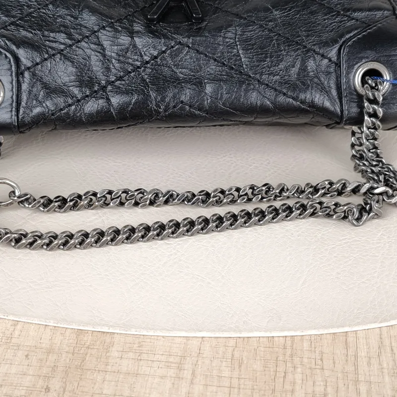 SAINT LAURENT Crossbody Bag Niki D Waxed Leather Calfskin Small 21 × 7.5 × 16 cm — detail view 9 of 13