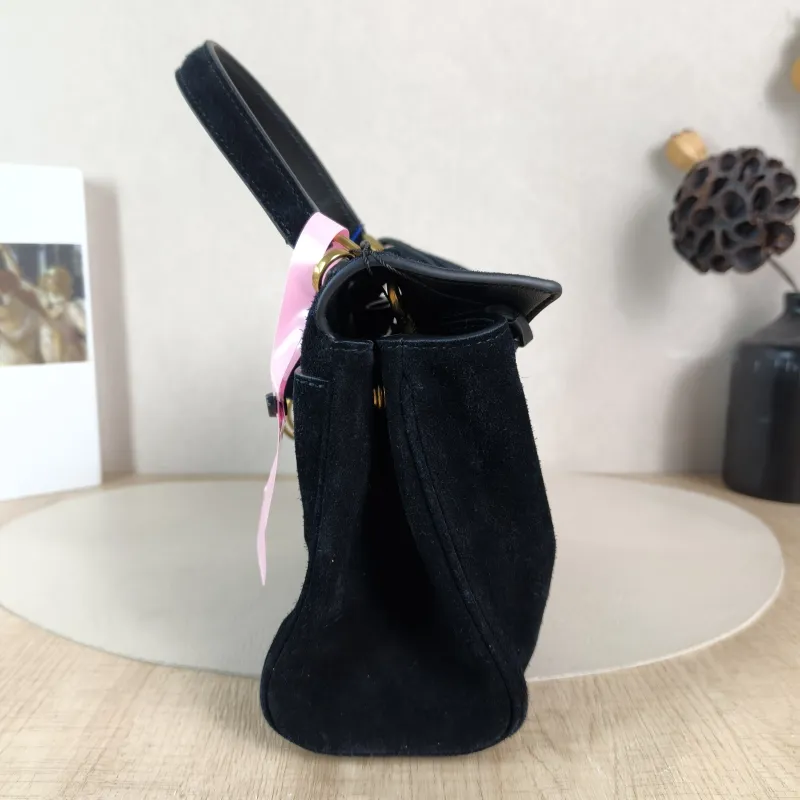 BALENCIAGA Crossbody Bag RODEO Black Suede Mini 23 × 10 × 17 cm — detail view 7 of 12