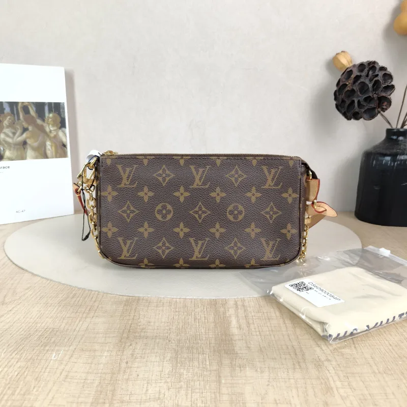 Louis Vuitton Shoulder Bag Pochette Accessoires Two Straps Monogram PVC Large 23.5 × 4 × 13.5 cm — cover view 4 of 6