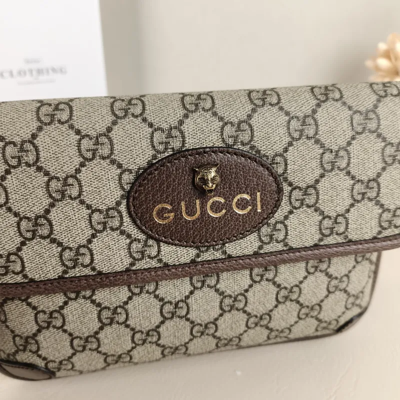 GUCCI Crossbody Bag Neo Vintage Belt Bag Monogram PVC Medium 24 × 4 × 17 cm — detail view 5 of 8