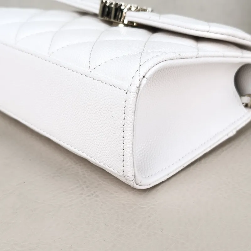 Chanel Crossbody Bag kelly White Gold Grained Calfskin nano 15 × 5 × 11 cm — detail view 12 of 13