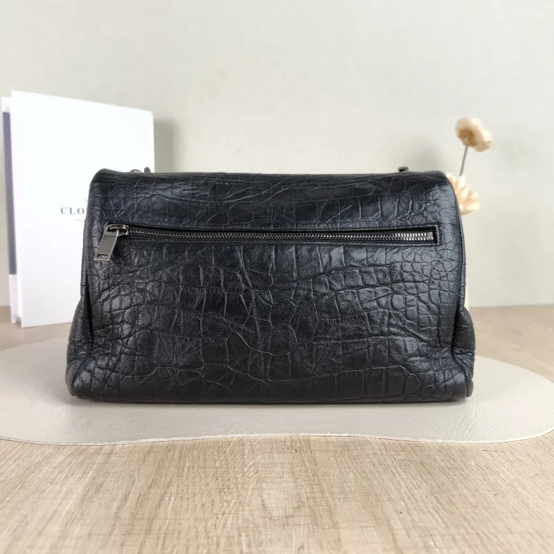 SAINT LAURENT Shoulder Bag Shoulder Bag Black Calfskin One Size 28 × 10 × 17 cm — cover view 2 of 5
