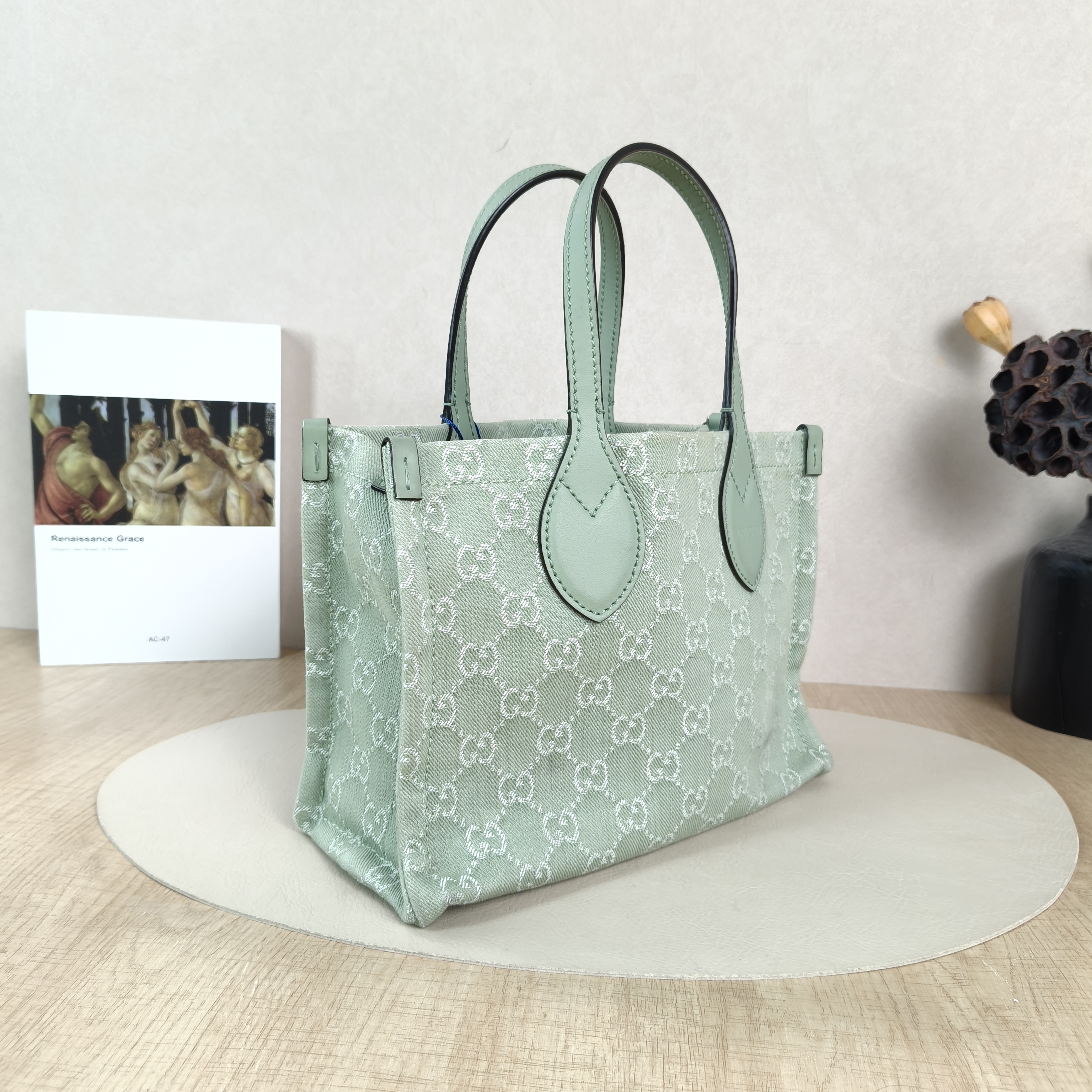 GUCCI Shoulder Bagophidia GG Tote Bag Green Medium27 × 11 × 19 cm — cover view 3 of 5
