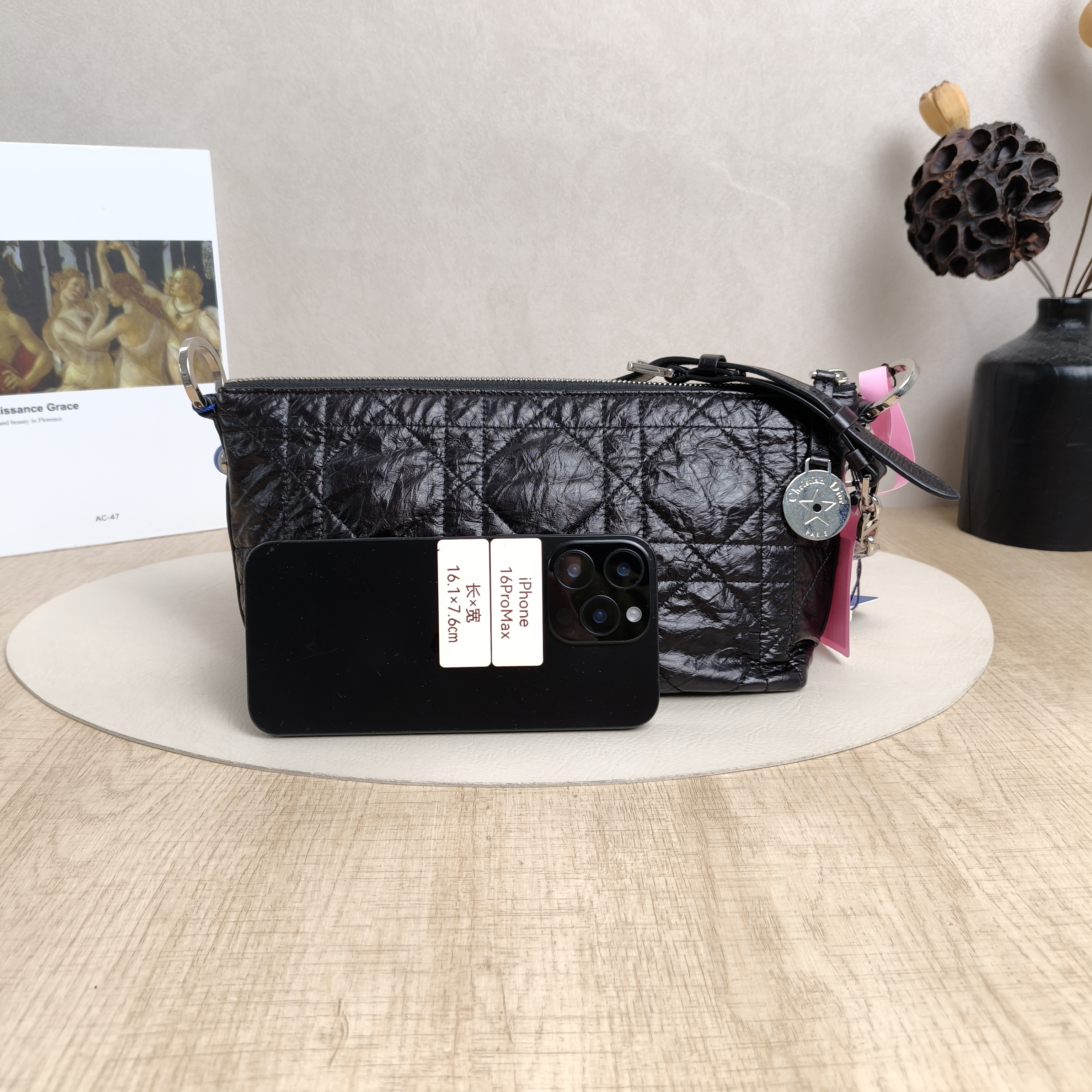 DIOR Shoulder Bag star Hobo Vanity Case Bag Black Calfskin 22 × 10 × 14.5 cm — cover view 2 of 5