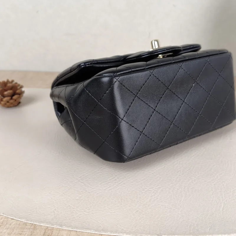 Chanel Crossbody Bag Classic Flap Mini CF Mini Black Lambskin One Size17 × 8 × 13.5 cm — detail view 10 of 15