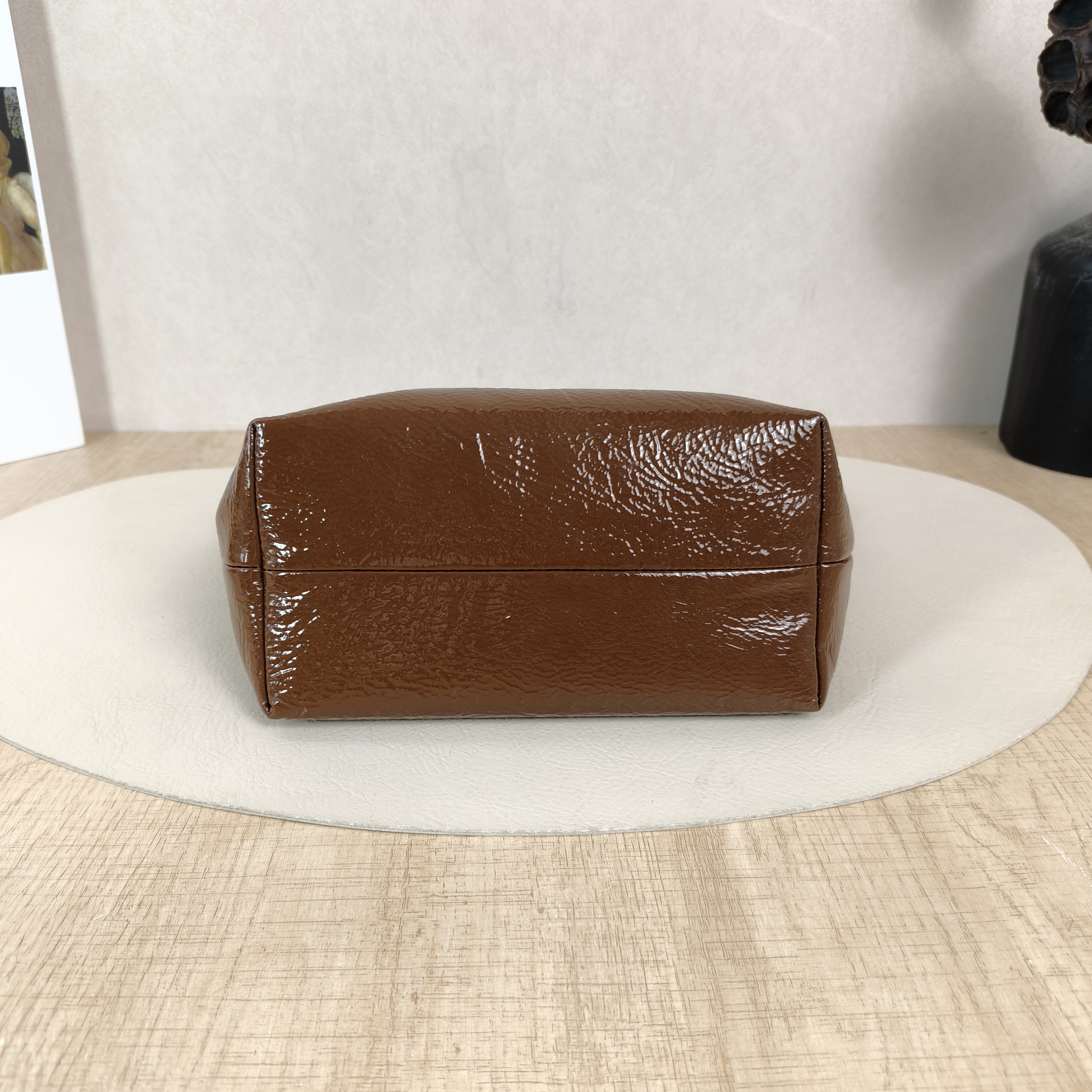 Miumiu Top Handle Bag Top Handle Bag Brown Lambskin One Size18.5 × 10 × 14 cm — cover view 2 of 5