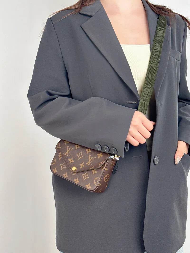Louis Vuitton Crossbody Bag FÉLICIE STRAP & GO Monogram PVC Small 17 × 3.5 × 9.6 cm — on-model view 2 of 2