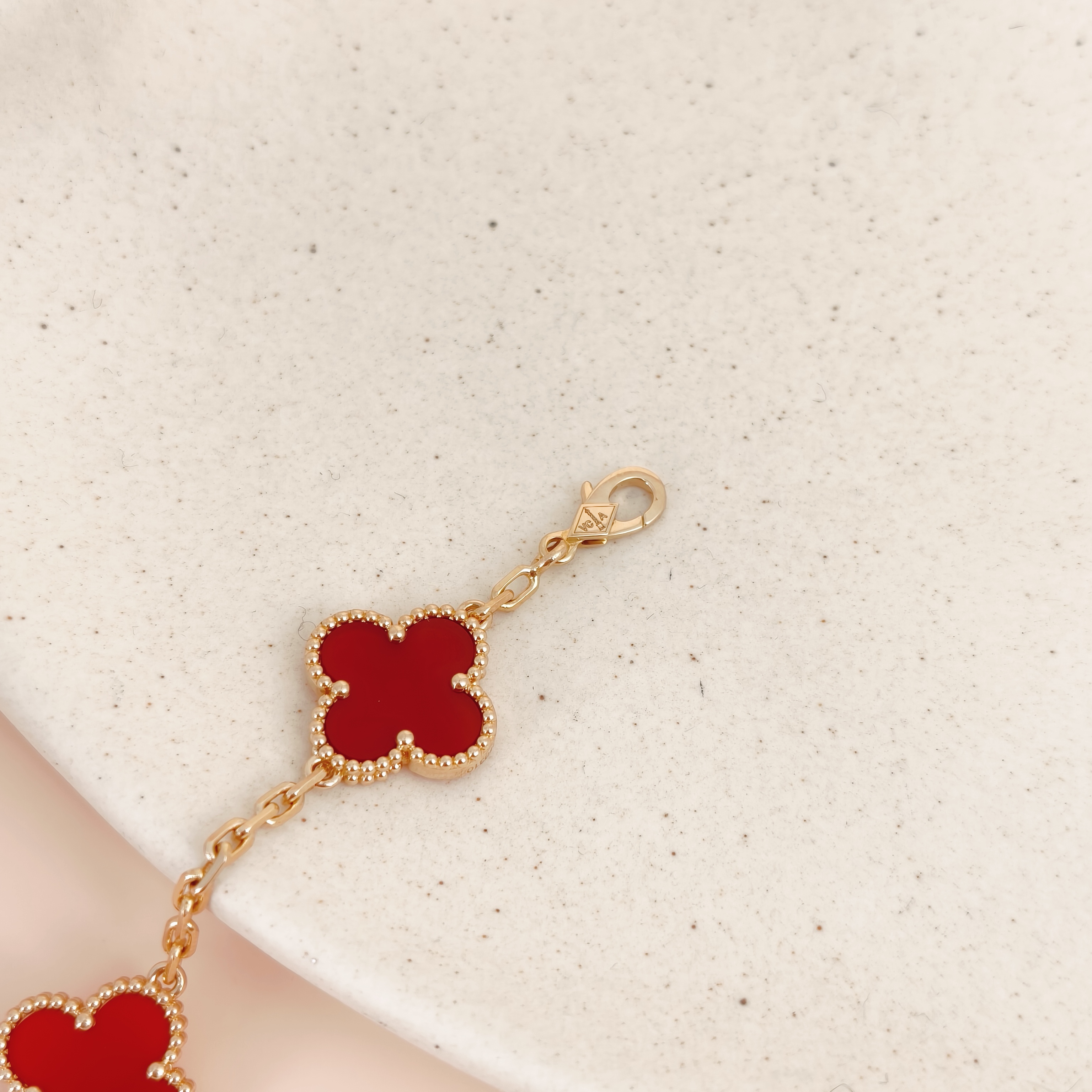 Van Cleef & Arpels Bracelet Alhambra Alhambra Collection Five-Motif Bracelet 18KY ellow Gold Vintage Small19cm — cover view 4 of 8