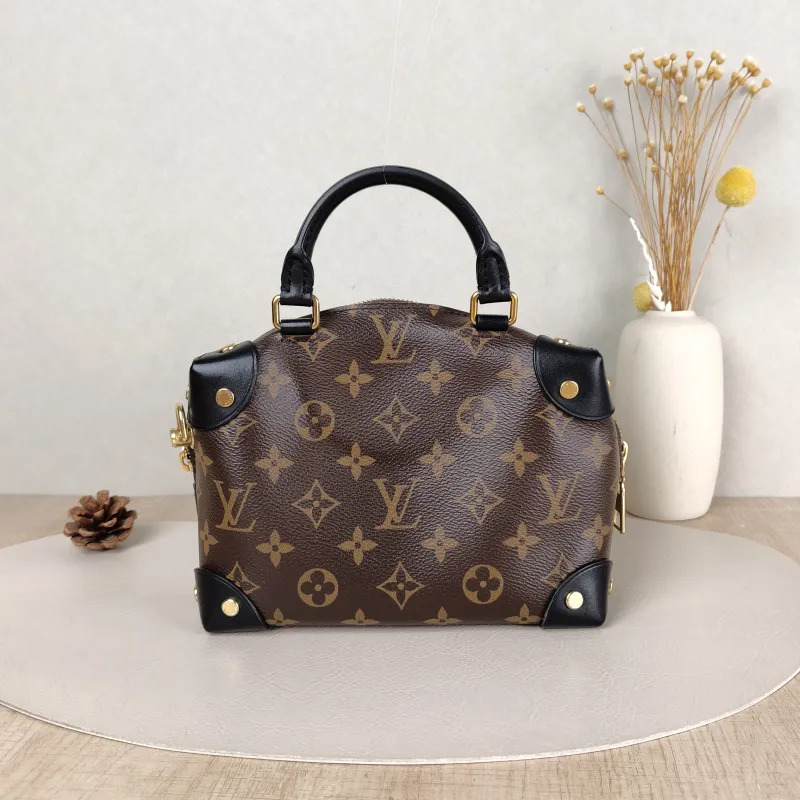 Louis Vuitton Crossbody Bag Petite Malle Souple Box Black PVC One Size20 × 7.5 × 14 cm — cover view 5 of 5