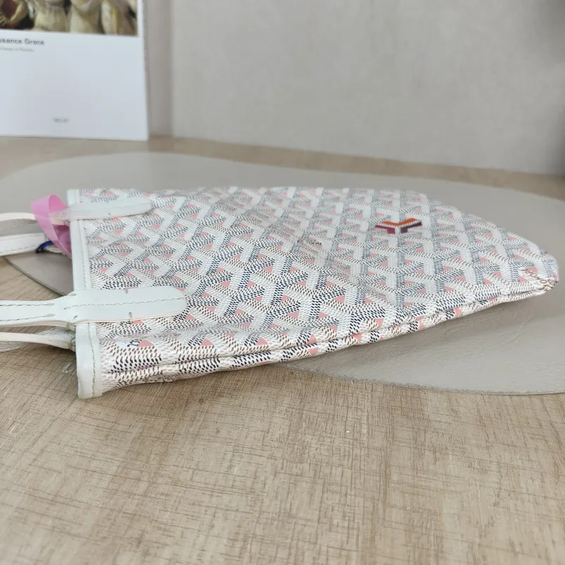 GOYARD Crossbody Bag poitiers y Tote Bag White PVC Small 21 × 1 × 24 cm — detail view 6 of 13