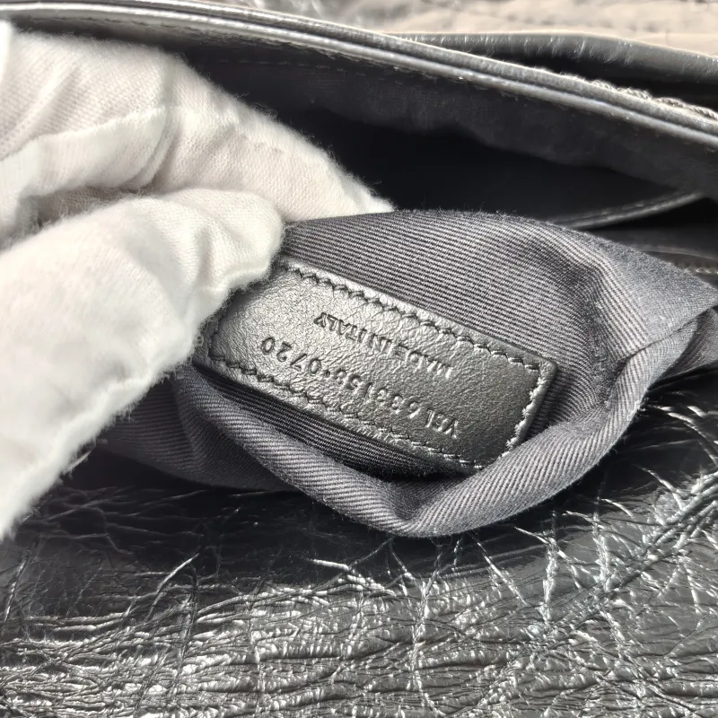 SAINT LAURENT Crossbody Bag Niki D Waxed Leather Calfskin Medium 28 × 8.5 × 20 cm — detail view 8 of 16