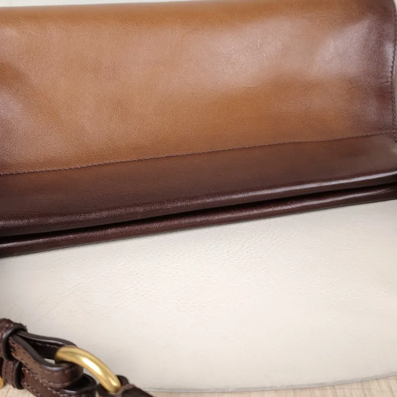 PRADA Shoulder Bag Shoulder Bag Brown Calfskin One Size 32 × 12 × 15 cm — detail view 10 of 12