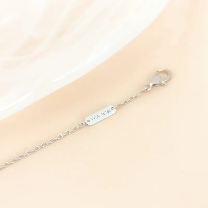 Van Cleef & Arpels Necklace Alhambra Alhambra Collection Necklace White Mother-of-Pearl Pearl · White Mother-of-Pearl 18KW hite Gold Vintage Small… — cover view 5 of 10