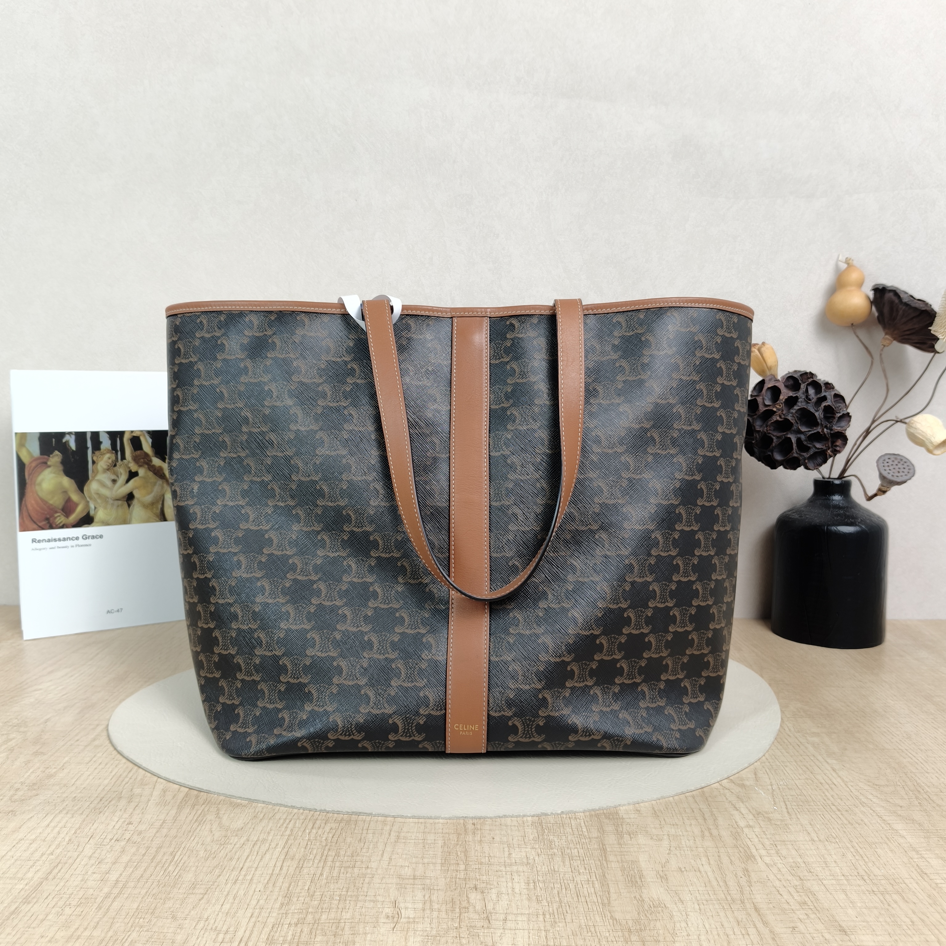 CELINE Shoulder Bag Tote Bag Monogram PVC31.5 × 18 × 29 cm