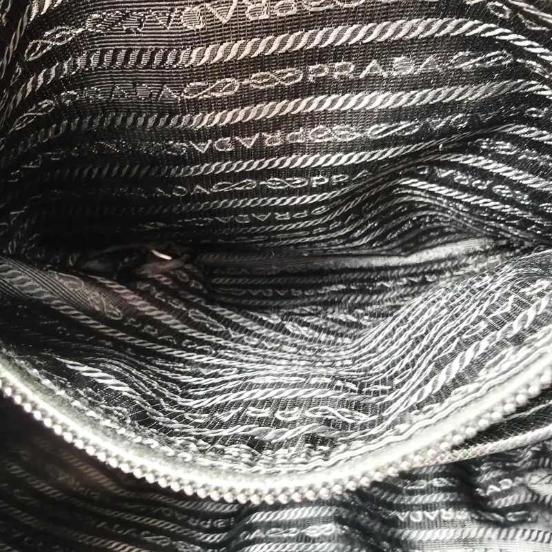 PRADA Backpack Nylon Backpack Black Nylon One Size 30 × 15 × 30 cm — detail view 13 of 14