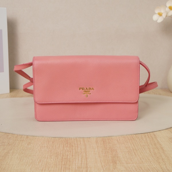 PRADA Crossbody Bag Pinkpvc · 20 × 3.5 × 12.5 cm