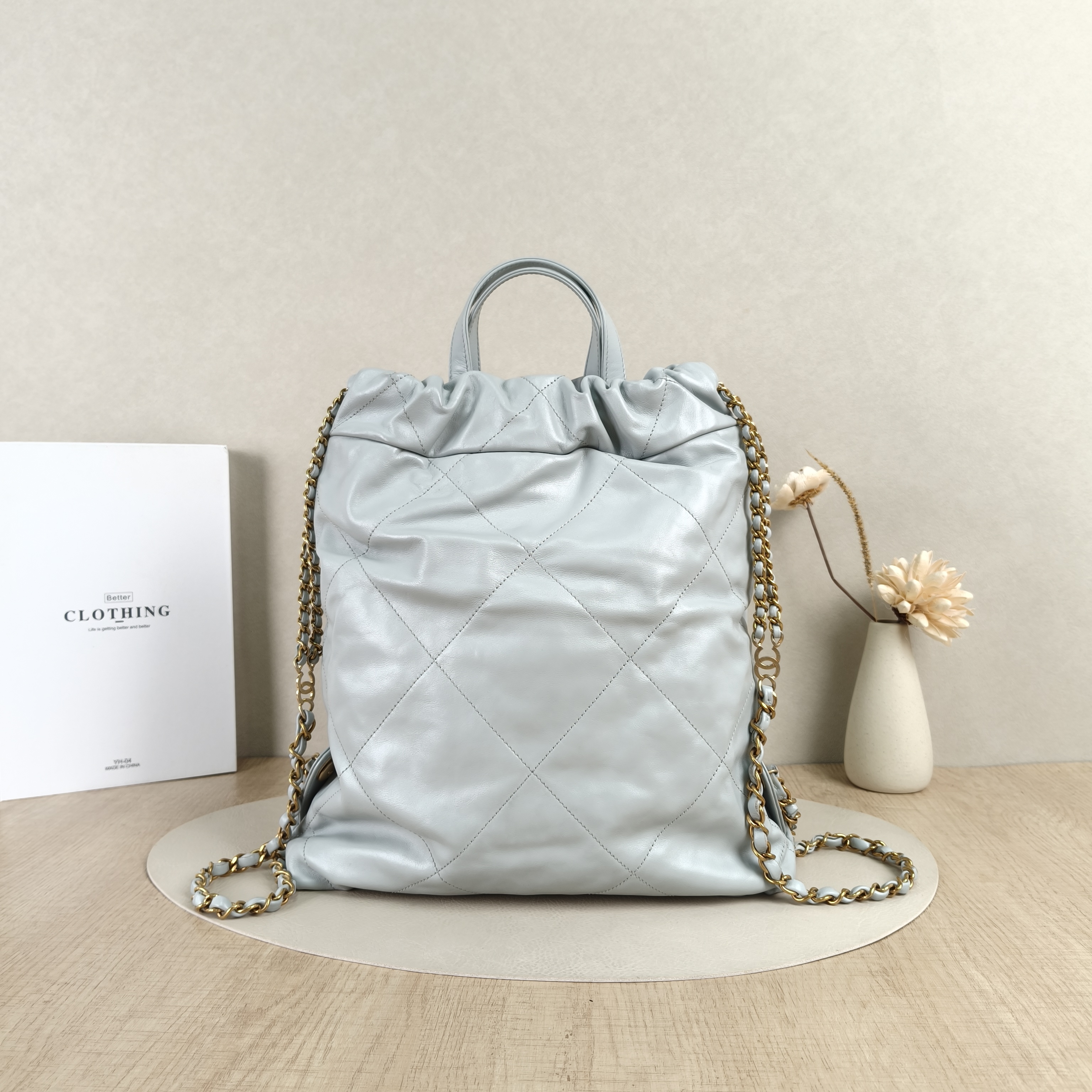 Chanel Backpack22Bag Backpack Blue CC alfskin Small29 × 8 × 34 cm — cover view 7 of 8