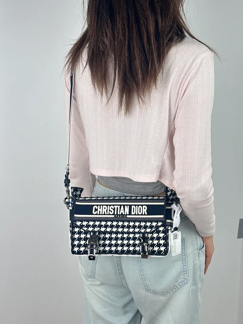 DIOR Crossbody Bag camp Messenger Bag Colorblock Canvas Small 23 × 8 × 15 cm — on-model view 2 of 2