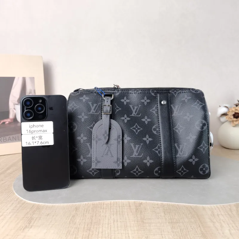 Louis Vuitton Crossbody Bag City Keepall Black PVC Medium 27 × 13 × 17 cm — cover view 6 of 6