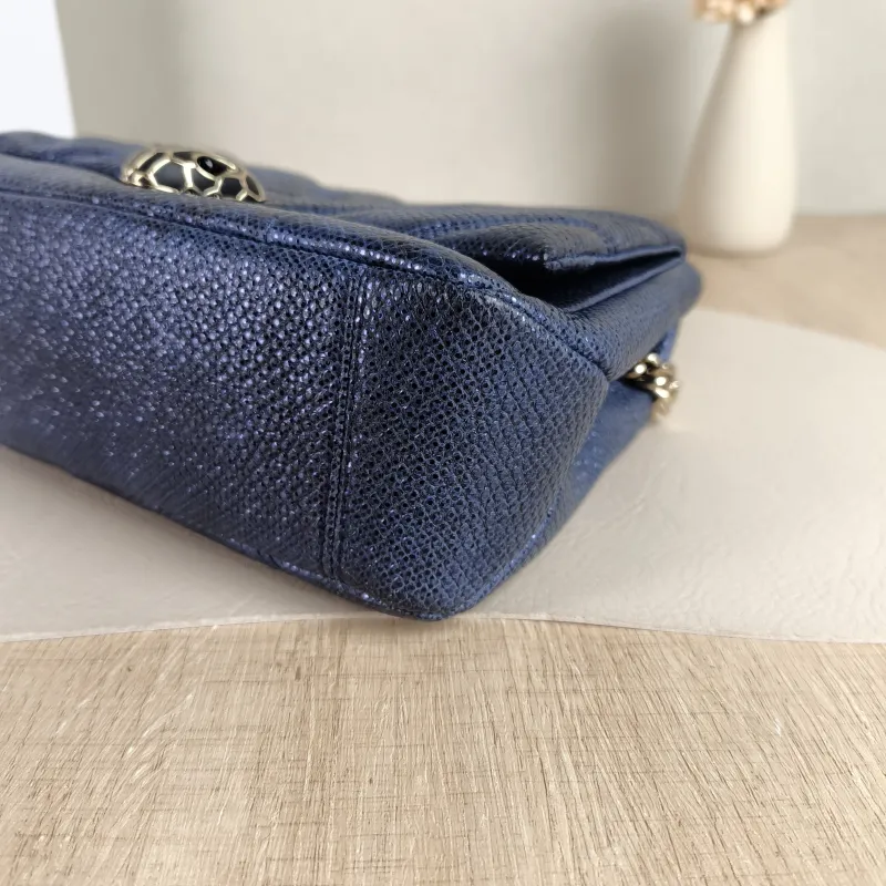 Bvlgari Crossbody Bag Serpenti Cabochon Navy Small 21.5 × 7 × 15 cm — detail view 4 of 11
