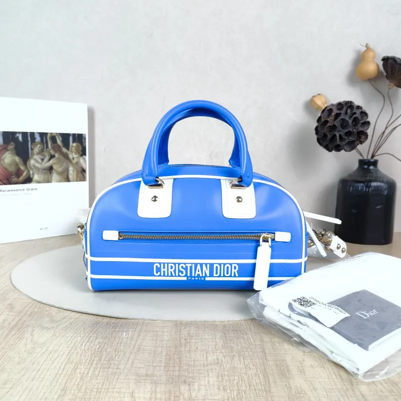 DIOR Top Handle Bag Vibe Bowling Calfskin Small 24.5 × 11.5 × 14.5 cm — cover view 3 of 6