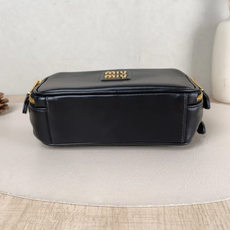 Miumiu Shoulder Bag Camera Bag Black Calfskin 18 × 6 × 10 cm — cover view 5 of 5