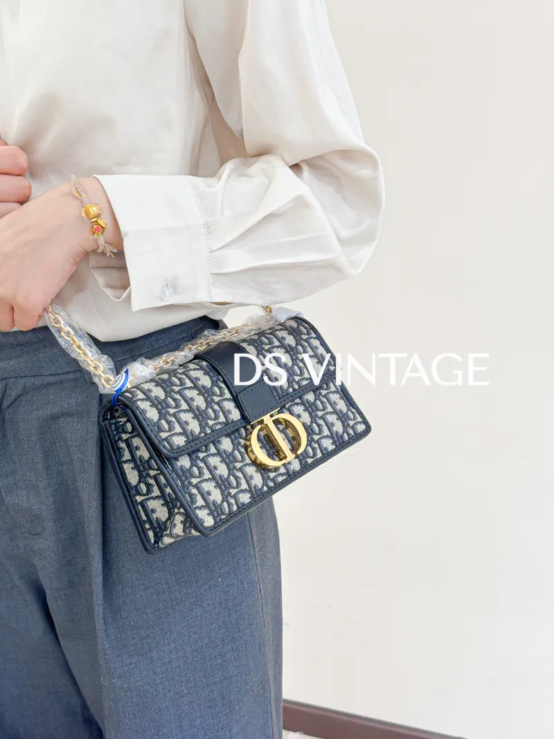 DIOR Crossbody Bag30 Montaigne East-West 30Blue Canvas Small21 × 6 × 12 cm — on-model view 2 of 3