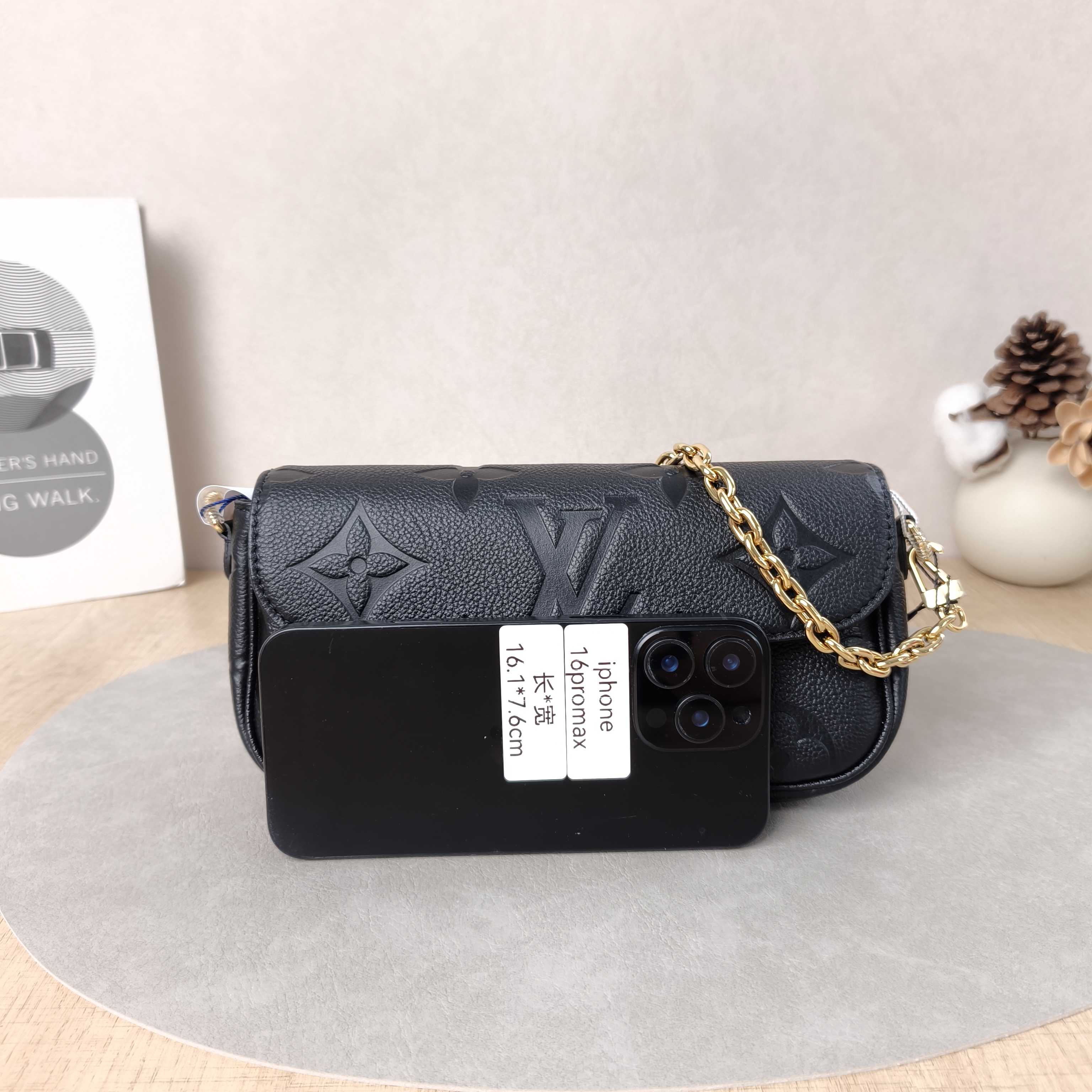 Louis Vuitton Crossbody Bag IVY Black Empreinte Embossed Calfskin Monogram Small23.5 × 4.3 × 12 cm — cover view 6 of 6