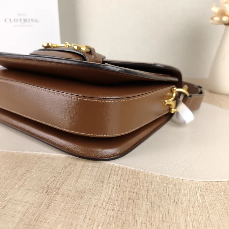 GUCCI Shoulder Bag Horsebit 1955 Horsebit Medium Monogram PVC Medium 25 × 8 × 18 cm — detail view 8 of 12