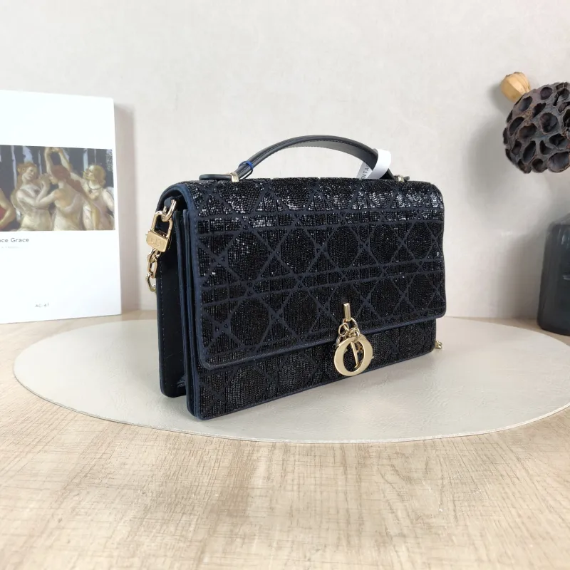 DIOR Shoulder Bag My Chain Bag Black 24 × 6.5 × 15 cm — cover view 3 of 5