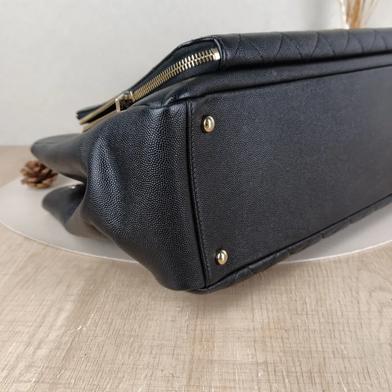Chanel Shoulder Bag Tote Bag Black Calfskin One Size35 × 13 × 25.5 cm — detail view 9 of 13