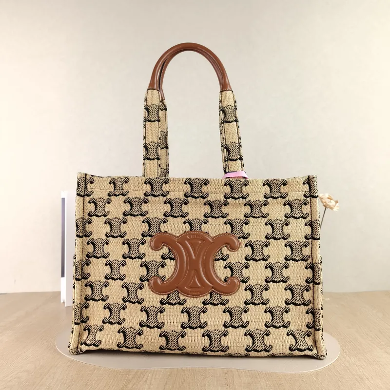 CELINE Shoulder Bag CABAS THAIS Shopping Tote Large 40 × 16 × 30 cm