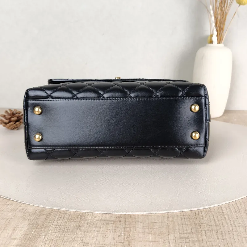 Chanel Crossbody Bag Coco Handle​ Woven Black Calfskin Small24 × 10 × 14 cm — cover view 5 of 5