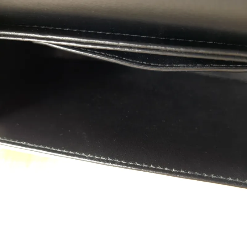 SAINT LAURENT Crossbody Bag Solferino Box Shoulder Bag Beige Black Calfskin Medium 23 × 16 × 7 cm — detail view 9 of 12
