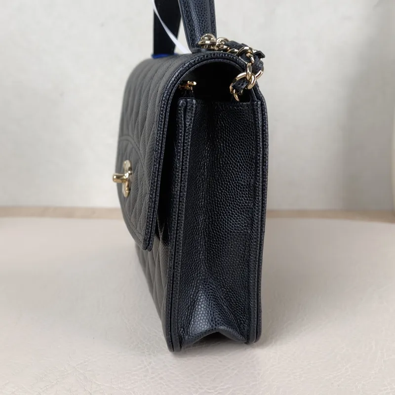 Chanel Backpack Backpack Black Grained Calfskin One Size 18.2 × 4 × 14 cm — detail view 9 of 13