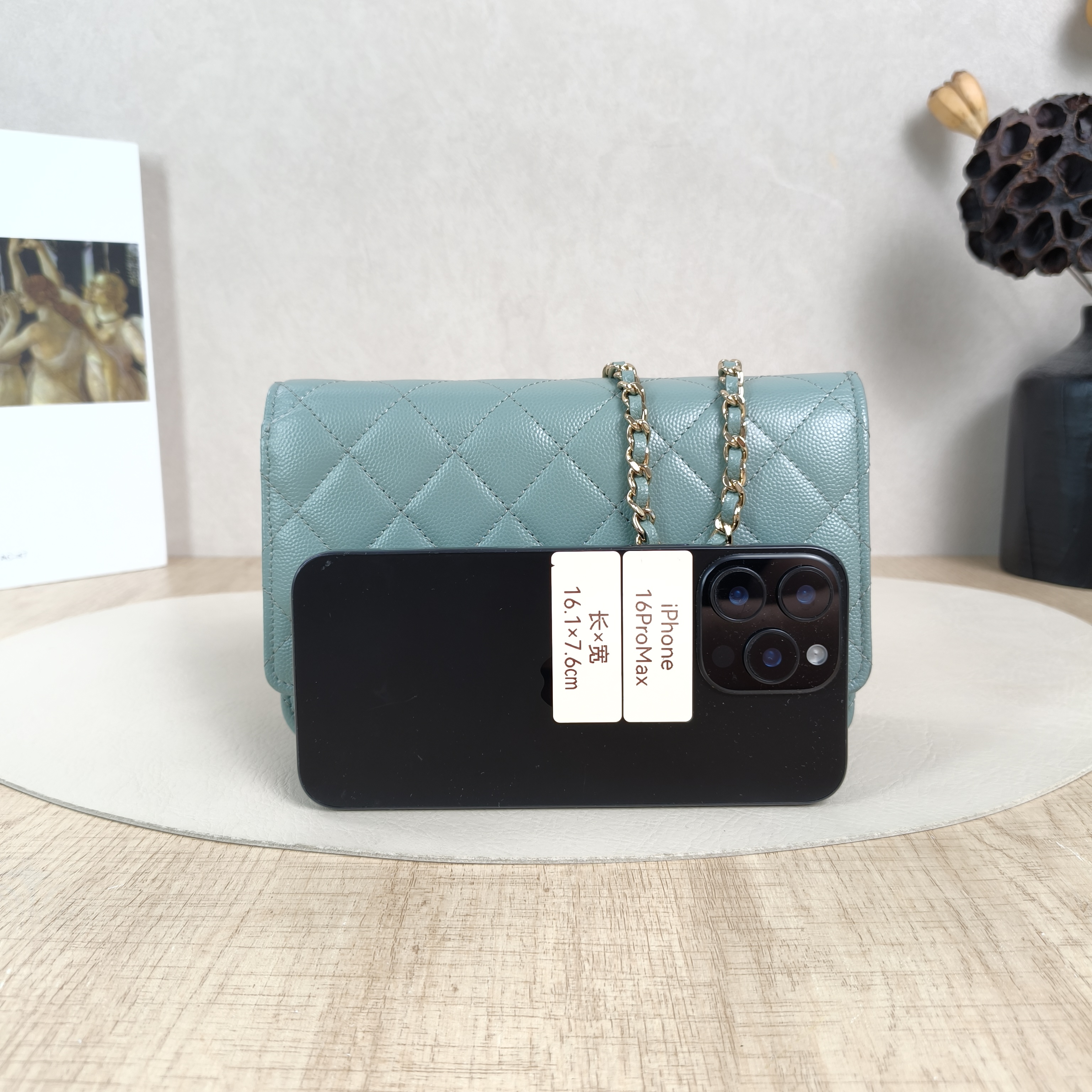 Chanel Crossbody Bag Classic Flap WOC CF WOCWOC Bag Grained Calfskinmini19.2 × 3.5 × 12.3 cm — cover view 3 of 5