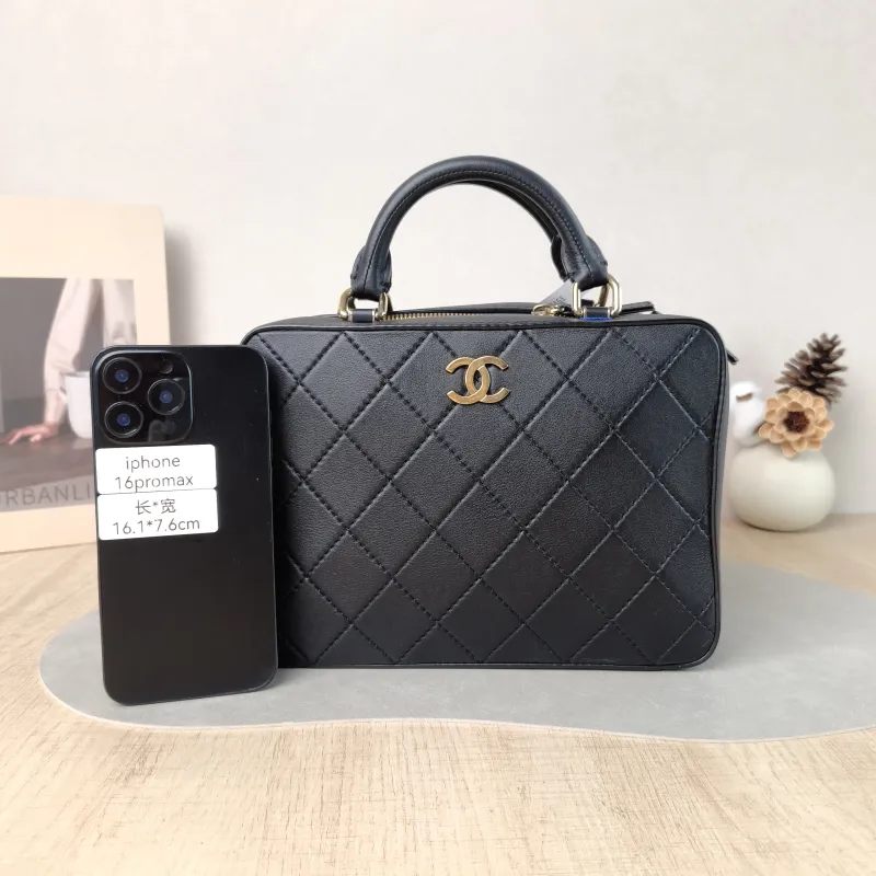 Chanel Crossbody Bag Box Bag Top Handle Crossbody Bag Black Calfskin 23 × 9.5 × 17 cm 29 — cover view 5 of 6