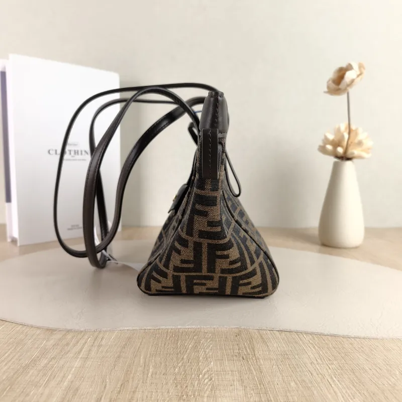 FENDI Top Handle Bag origami Shoulder Bag Monogram Canvas Mini 15 × 15 × 18.5 cm — detail view 6 of 10