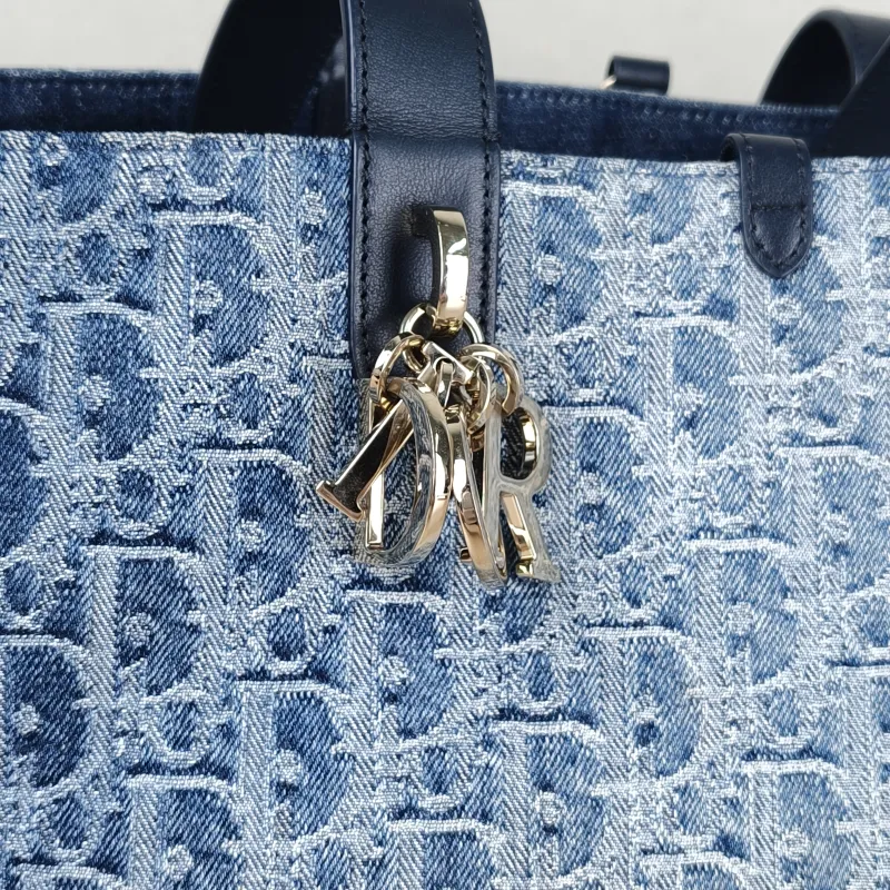 DIOR Top Handle Bag TOUJOURS Blue Medium28.5 × 17 × 21.5 cm — detail view 9 of 12