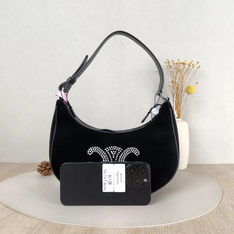 CELINE Shoulder Bag AVA Black Velvet One Size 24.5 × 9 × 17 cm — cover view 3 of 5