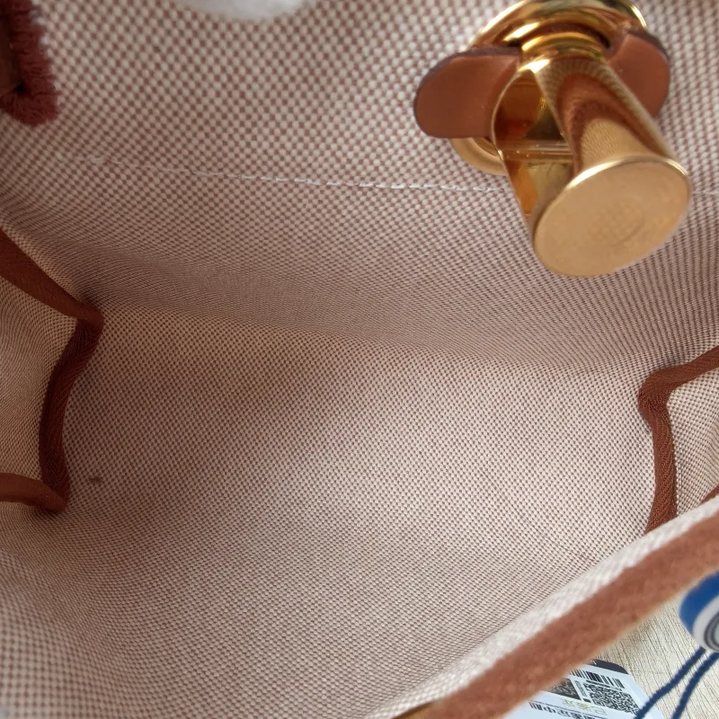 Hermès Shoulder Bag Herbag Zip 20 Beige Brown Calfskin，Canvas Mini 20 × 7 × 17 cm K — detail view 1 of 13